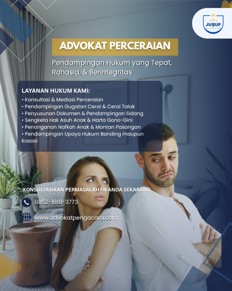 Jasa advokat perceraian profesional Jusuf & Associates